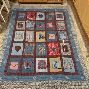 Pottery Barn Kids Quilted Blanket Advent Calendar Interactive 87x70